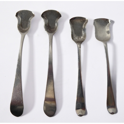 87 - A large hallmarked silver mustard of oval form and with heavy cobalt blue glass liner, maker's mark ... 