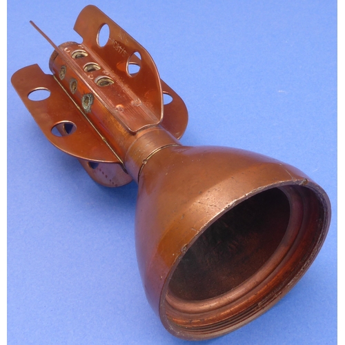 64 - An interesting selection of metalware: 

 - a large WWI Trench Art type brass shell case profusely e... 