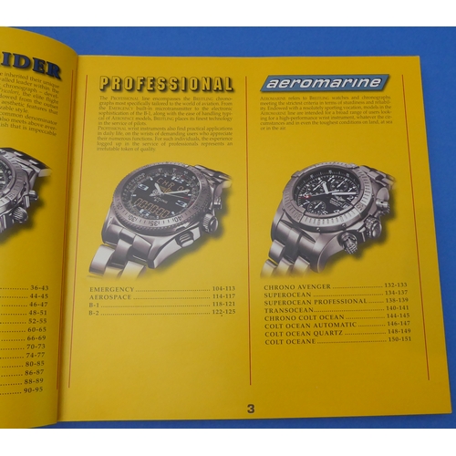 166 - Eight Breitling Chronolog bound catalogues (2001 to 2009 (missing 2003)) and a 'Breitling For Bentle... 