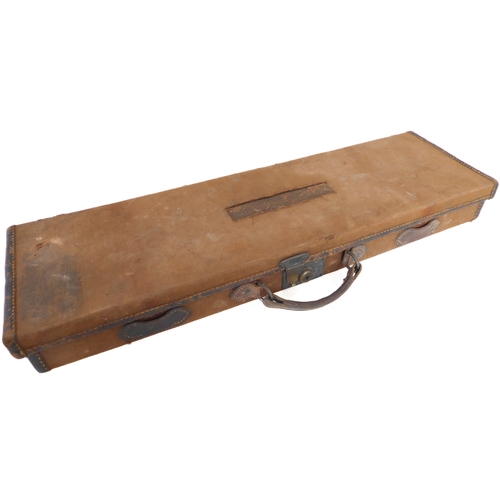 204 - Three canvas and leather gun cases: 31