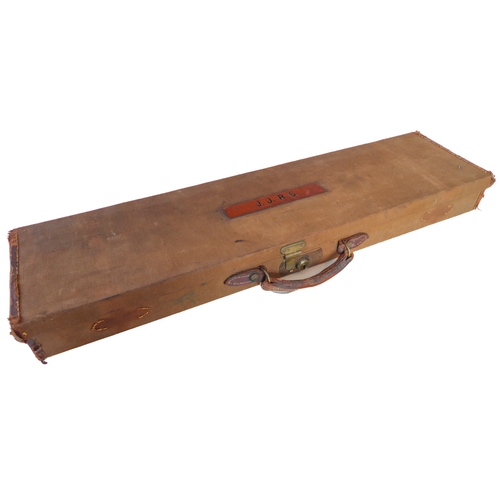 204 - Three canvas and leather gun cases: 31