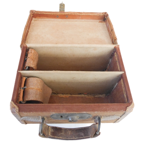 207 - A small cartridge magazine, two cartridge bags (one all-leather) and four cartridge belts