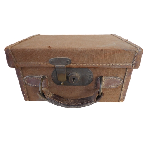 207 - A small cartridge magazine, two cartridge bags (one all-leather) and four cartridge belts