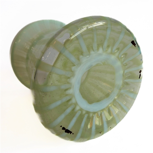 63 - An Art Deco style opalescent moulded glass paperweight modelled as an open-winged bird by Sabino, Fr... 