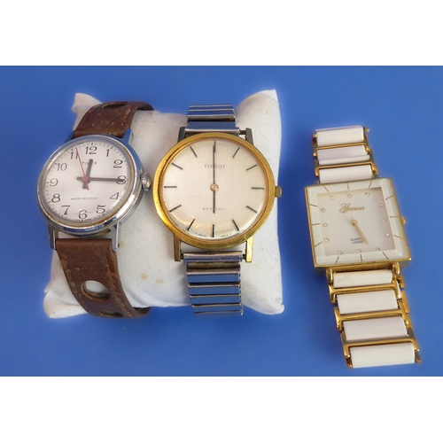 165 - Two gentleman's wristwatches: a Tissot Stylist and a Timex; and a lady's Genoa wristwatch (3)