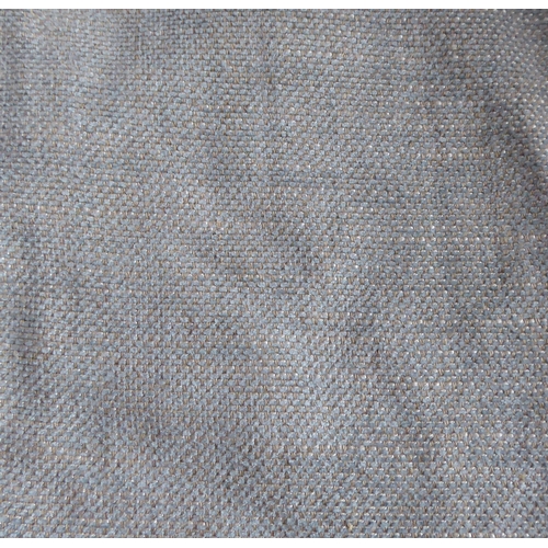 263 - A large double-sided bedspread in blue tartan silk effect fabric one side and a cream linen fabric o... 