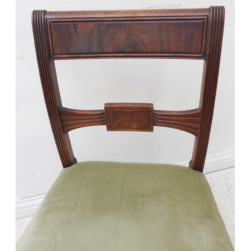 278 - Four varying chairs comprising:
 an early 19th century Regency period mahogany example with tablet t... 