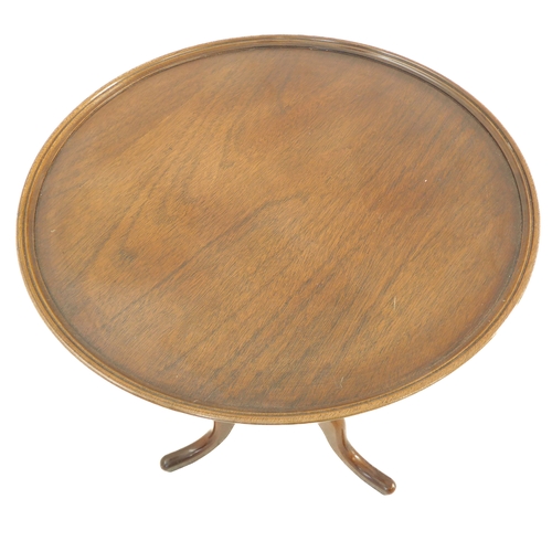 326 - A fine quality Georgian style circular dish-topped occasional wine table: barleytwist stem and on tr... 