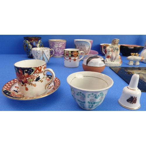 53 - An interesting selection of 19th to early 20th century ceramics to include:
 a late 19th century sou... 