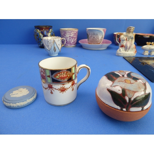 53 - An interesting selection of 19th to early 20th century ceramics to include:
 a late 19th century sou... 