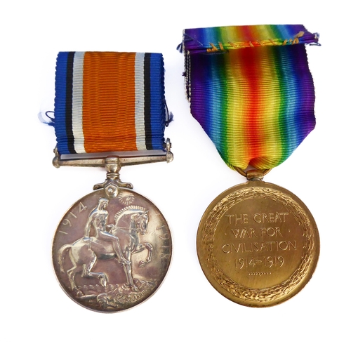 171 - The Victory and War Medals to 2353 PTE. R.B. WILSON - L'POOL R. 
 Together with a 1916 linen-backed ... 