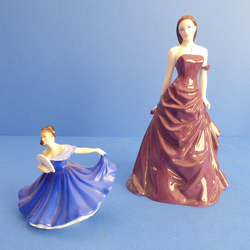 22 - Seven Coalport and Dalton porcelain figures to include 'Be Mine', 'Melissa' (figure of the year 2001... 