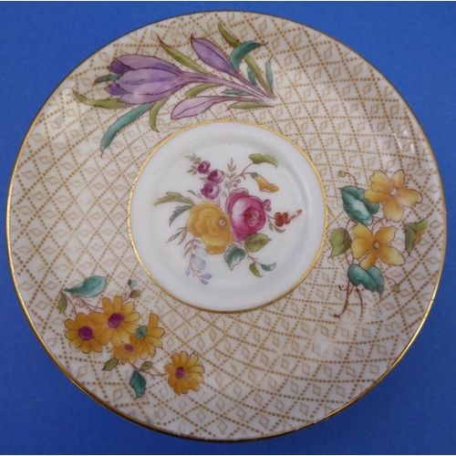 27 - An early 20th century Cauldon China part tea service (pattern 4645) decorated with floral sprays and... 