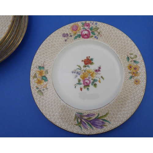 27 - An early 20th century Cauldon China part tea service (pattern 4645) decorated with floral sprays and... 