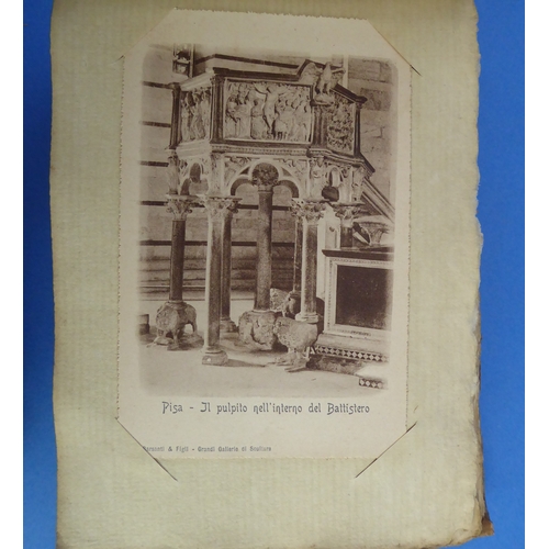 193 - A vellum-bound postcard album containing a selection of colour and monochrome postcards to include V... 