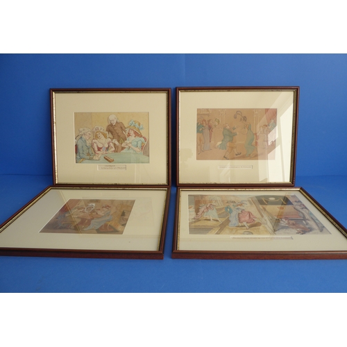 225 - Four similar satirical watercolour studies to include 'Longitude and Latitude of St. Petersburg', 'P... 