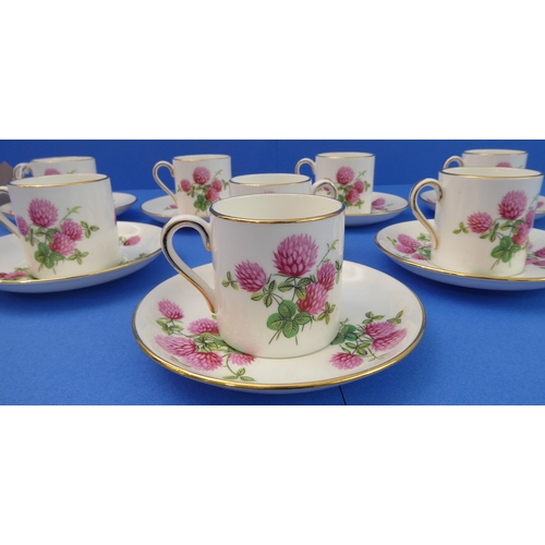 12 - A set of seven Hammersley & Co. bone china coffee cans and saucers (retailed by T Goode & Co Ltd), p... 