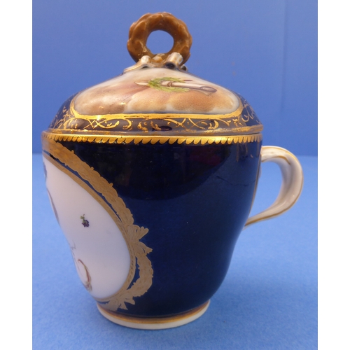 16 - An interesting selection of ceramics to include:
 an early 19th century two-handled Derby boat-shape... 