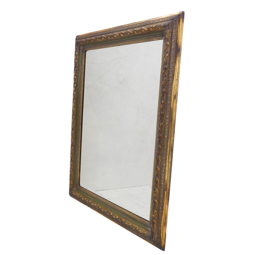 239A - A modern gilt-framed looking glass: the frame with moulded laurel-leaf-style decoration and hand-bev... 