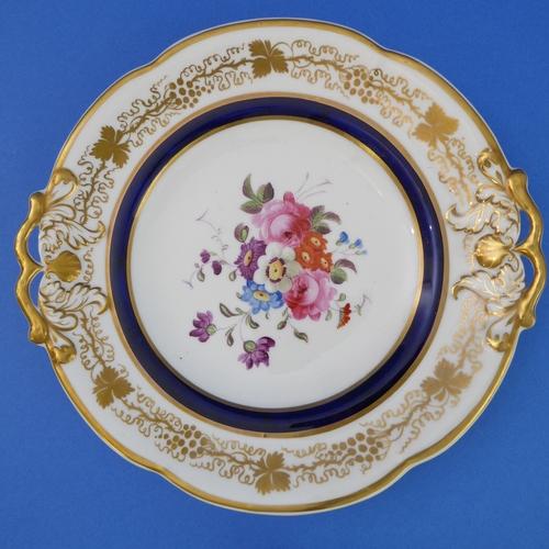 6 - A 19th century part tea service hand-gilded and decorated in enamels with floral sprays:
  2 x 25 cm... 