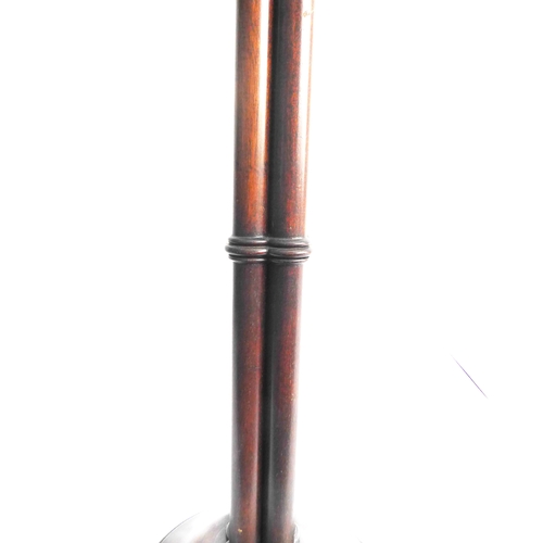 438 - A modern table lamp modelled as a 19th century mahogany cluster column (58cm high including electric... 