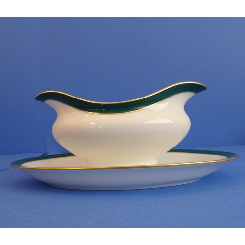 47 - A Thomas Goode 'Emerald' 53-piece dinner service:
 16 x 27 cm plates (chip to one plate noted);
 8 x... 