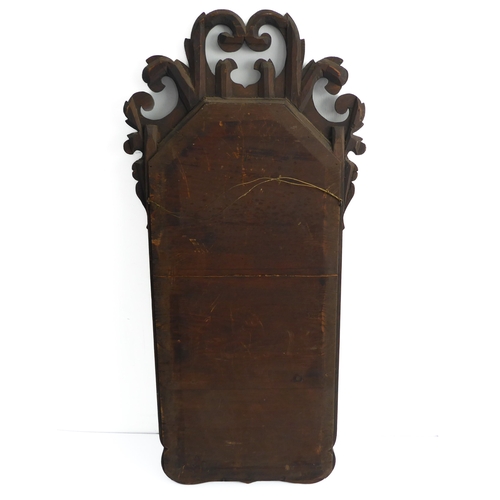 239 - An early 18th century style (probably early 20th century) parcel gilt, faux walnut wall-hanging look... 