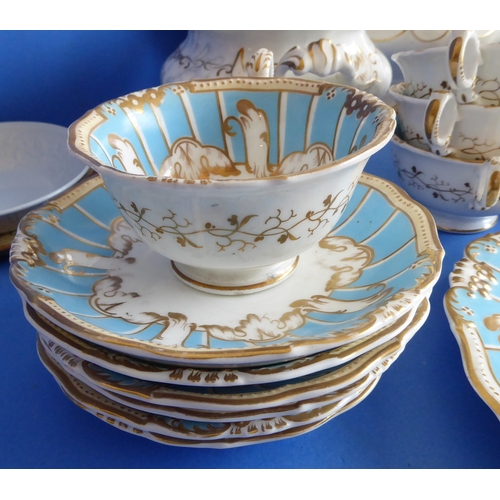 29 - A selection of various ceramics to include a part tea/dessert service, hand-gilded and decorated in ... 