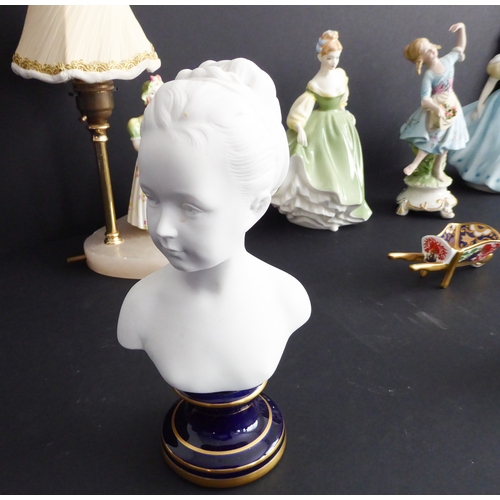 10 - Assorted ceramics to include:
 Royal Doulton figures 'Fair Lady' (1962) and 'Enchantment' (1958);
 a... 