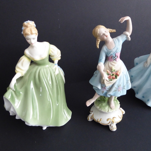 10 - Assorted ceramics to include:
 Royal Doulton figures 'Fair Lady' (1962) and 'Enchantment' (1958);
 a... 