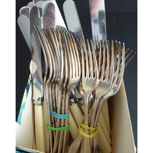 106 - A varied selection of mostly early 20th century silver-plated cutlery and flatware