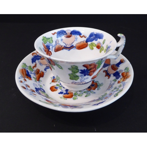 18 - An interesting selection of ceramics to include a pair of 19th century Royal Worcester comports reta... 