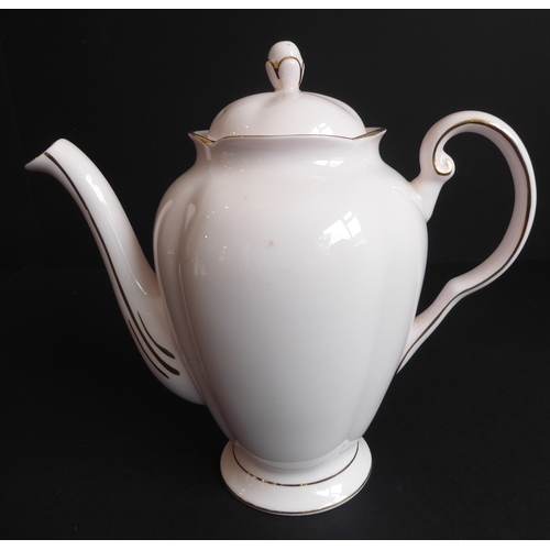 31 - A Royal Albert 'Val D'or' tea service comprising:
 2 teapots;
 2 milk jugs and 2 sugars;
 11 cups an... 