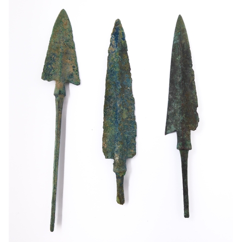 96 - Three Bronze Age spear heads circa 900BC (3)