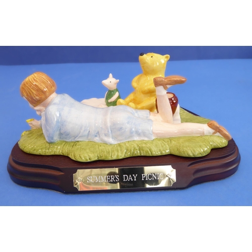 10A - Various ceramics and sculpture to include:
 Royal Doulton - Winnie-the-Pooh Collection - 'Summer's D... 