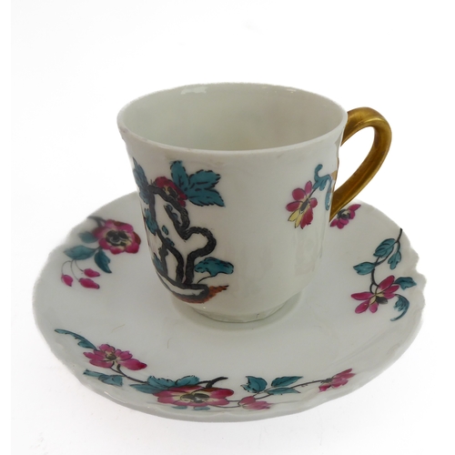 13 - A Haviland (France) Limoges fine porcelain coffee service comprising coffee pot of waisted reeded fo... 