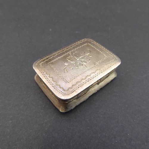 177 - A William IV period silver vinaigrette by Nathanial Mills: the finely engraved lid with central mono... 