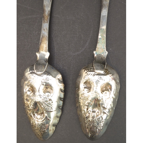 193 - An early 19th century hallmarked-silver fiddle pattern serving-spoon together with a matched Victori... 