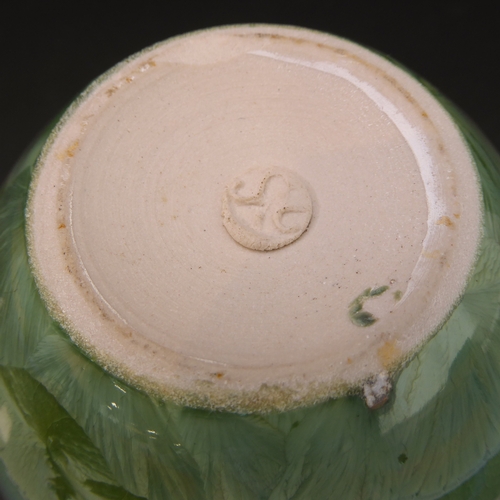 27 - A Ruskin Pottery jug-and-cover with lustreware-style glaze. Together with an unusual studioware styl... 