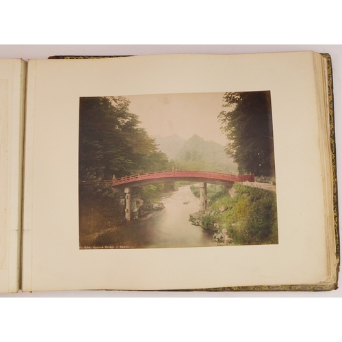 398 - A fascinating late 19th century Japanese folio of high-definition colour plates depicting figures, s... 