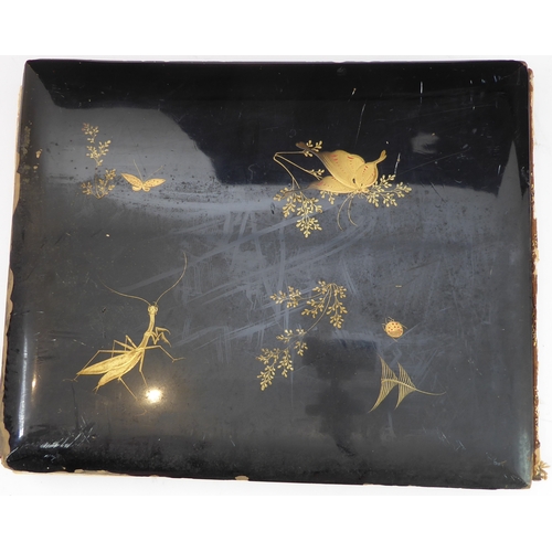398 - A fascinating late 19th century Japanese folio of high-definition colour plates depicting figures, s... 