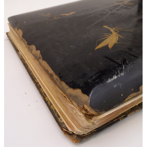 398 - A fascinating late 19th century Japanese folio of high-definition colour plates depicting figures, s... 