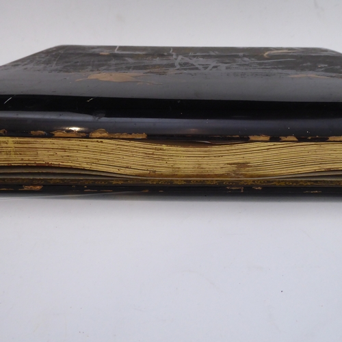 398 - A fascinating late 19th century Japanese folio of high-definition colour plates depicting figures, s... 
