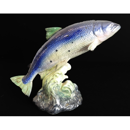 40 - A Beswick group of four: Atlantic Salmon (1233), Trout (1246) (both with printed and impressed marks... 