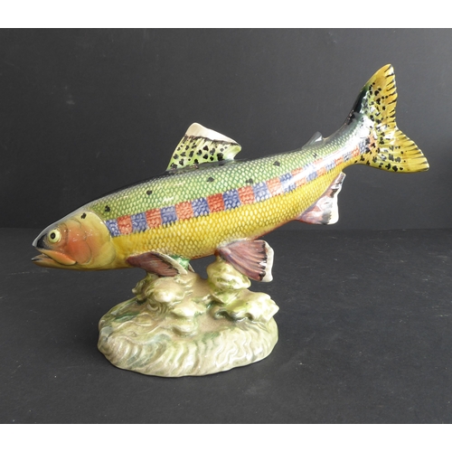 40 - A Beswick group of four: Atlantic Salmon (1233), Trout (1246) (both with printed and impressed marks... 