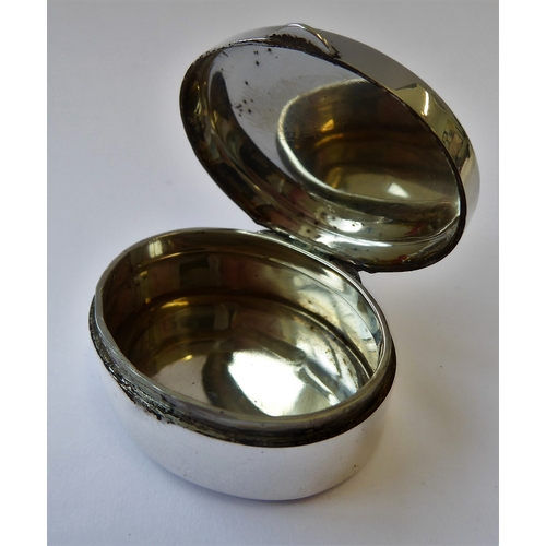 179 - A heavy hallmarked silver oval box and hinged cover signed 'British Airways', the cover with a styli... 