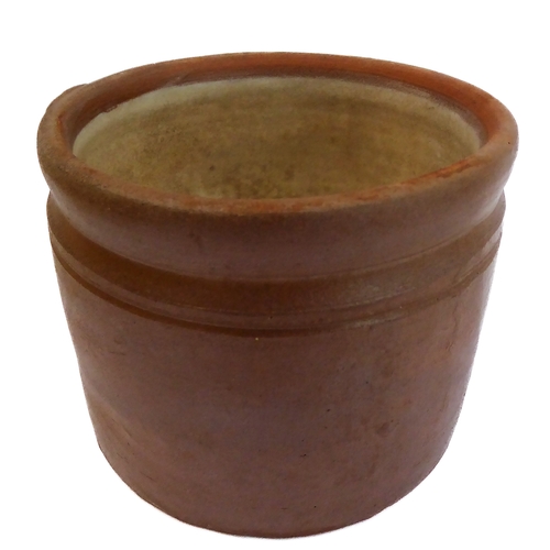 55 - Seven salt-glazed stoneware ale tankards each with ribbed strap handles, together with a Doulton Lam... 