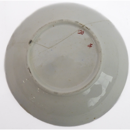 38 - Early/mid 19th century ceramics to include various cups, bowls, saucers, a leaf-shaped cup with hand... 