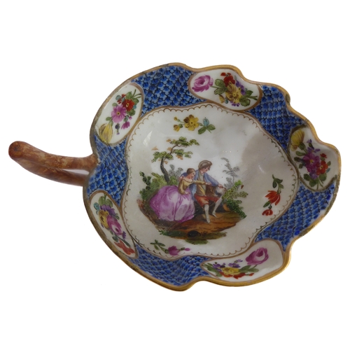 38 - Early/mid 19th century ceramics to include various cups, bowls, saucers, a leaf-shaped cup with hand... 