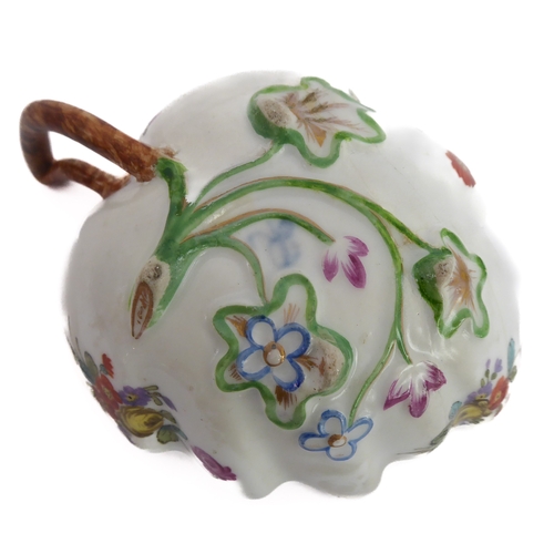 38 - Early/mid 19th century ceramics to include various cups, bowls, saucers, a leaf-shaped cup with hand... 